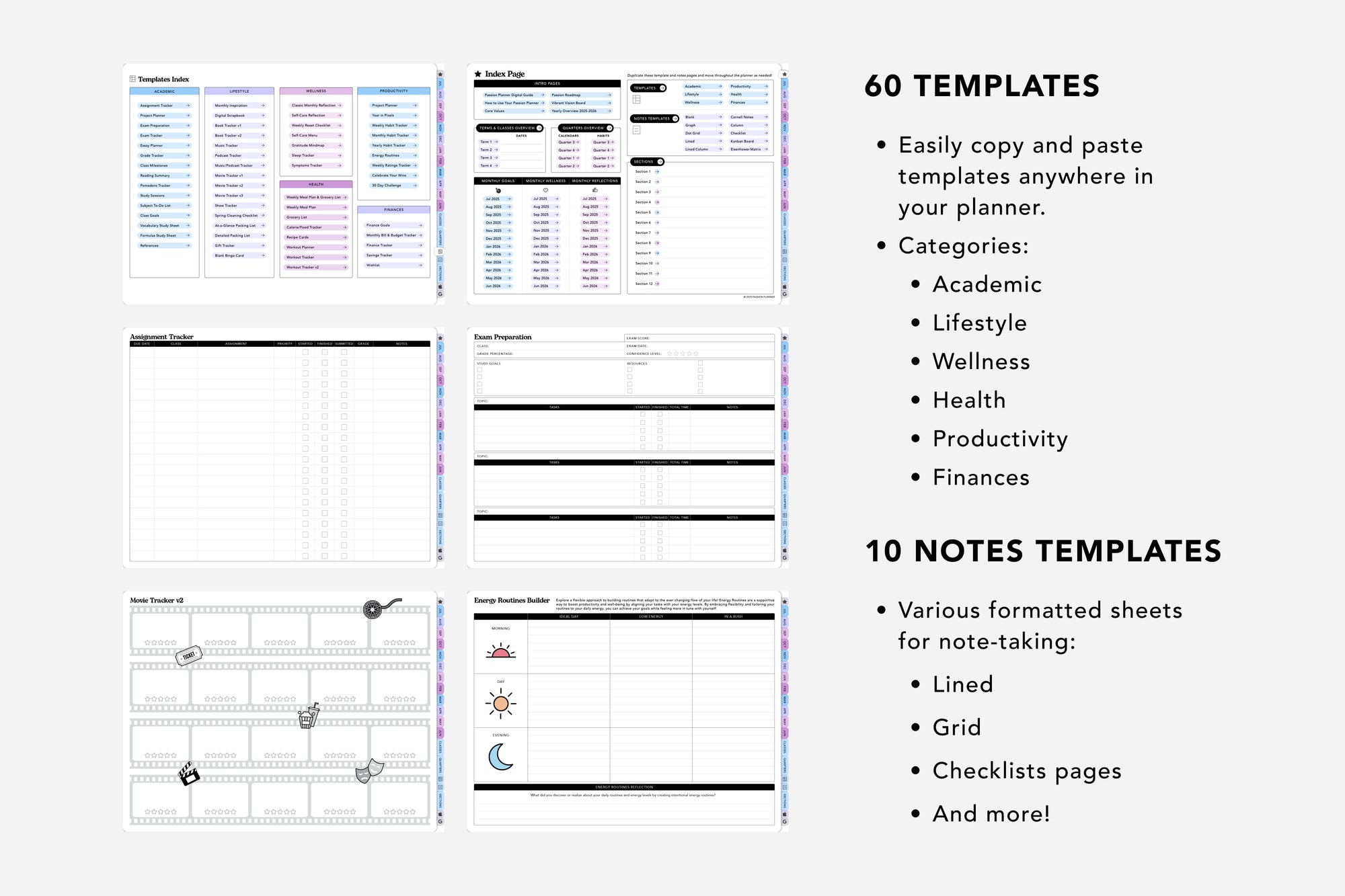 digital planner templates