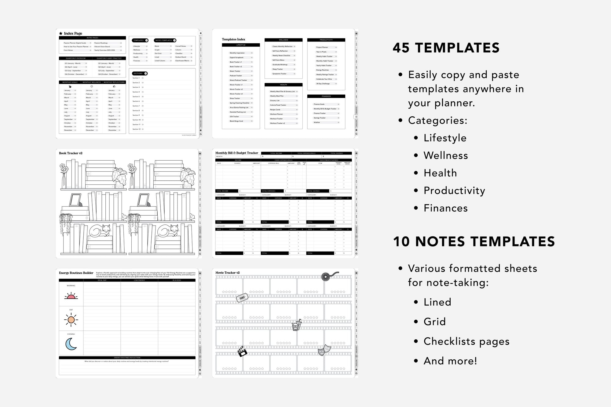digital planner templates