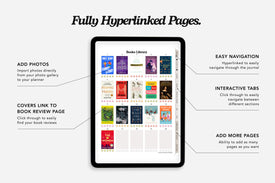 Digital Reading Journal: Fully Hyperlinked Pages