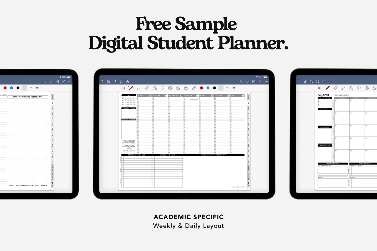 Planner Layout Samples — Passion Planner