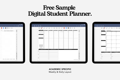 free sample digital student planner