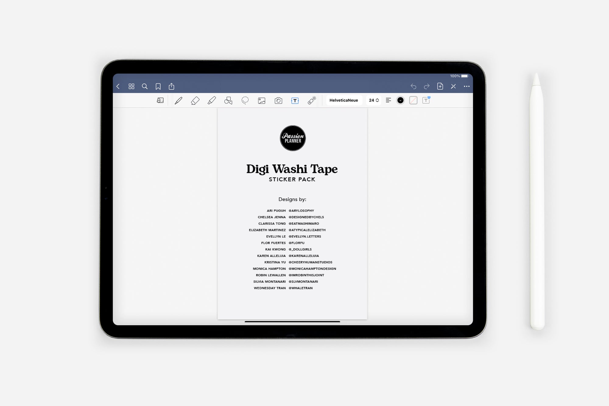 digital washi tape sticker artists