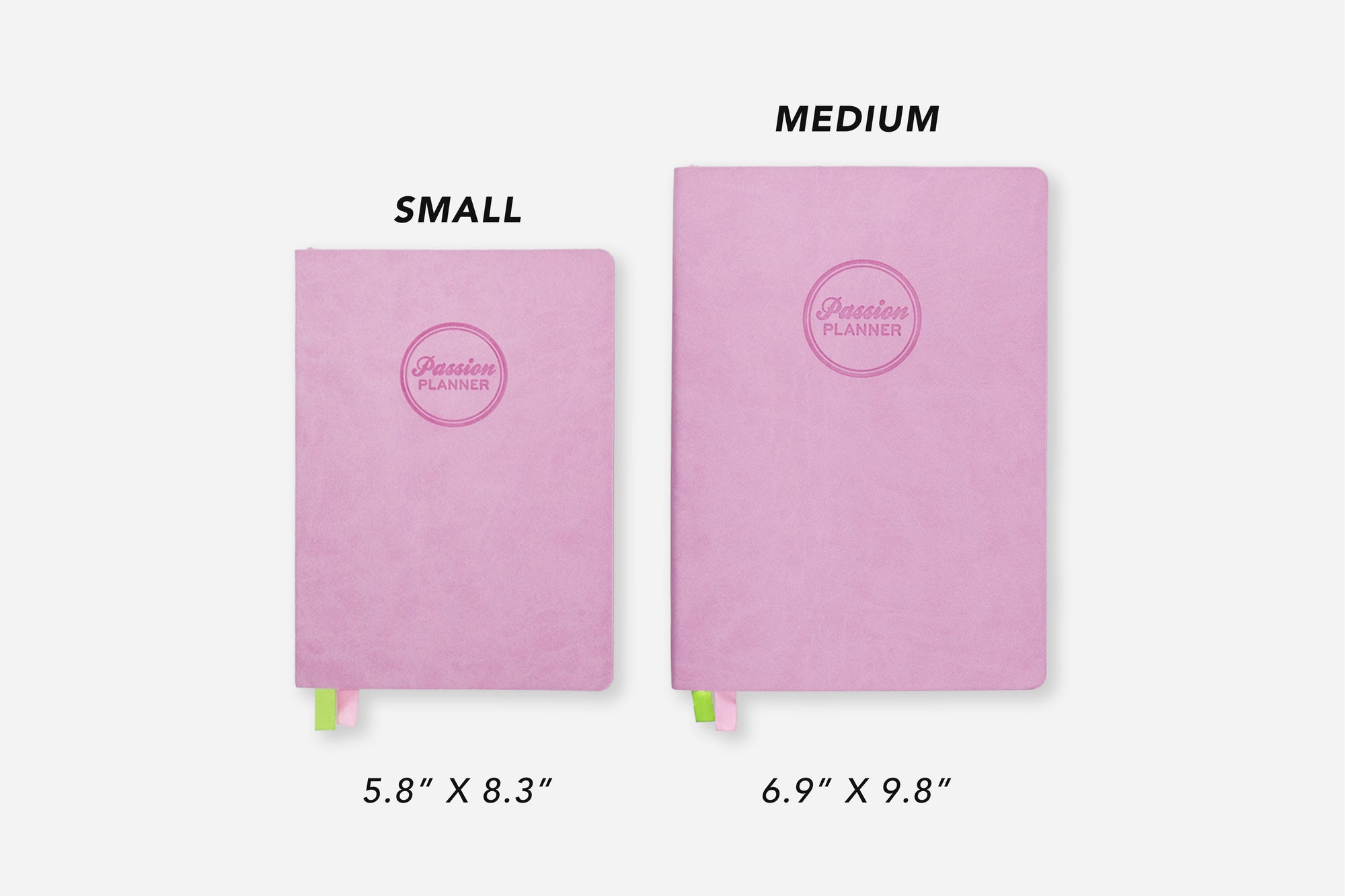dreamy lilac daily planner sizes