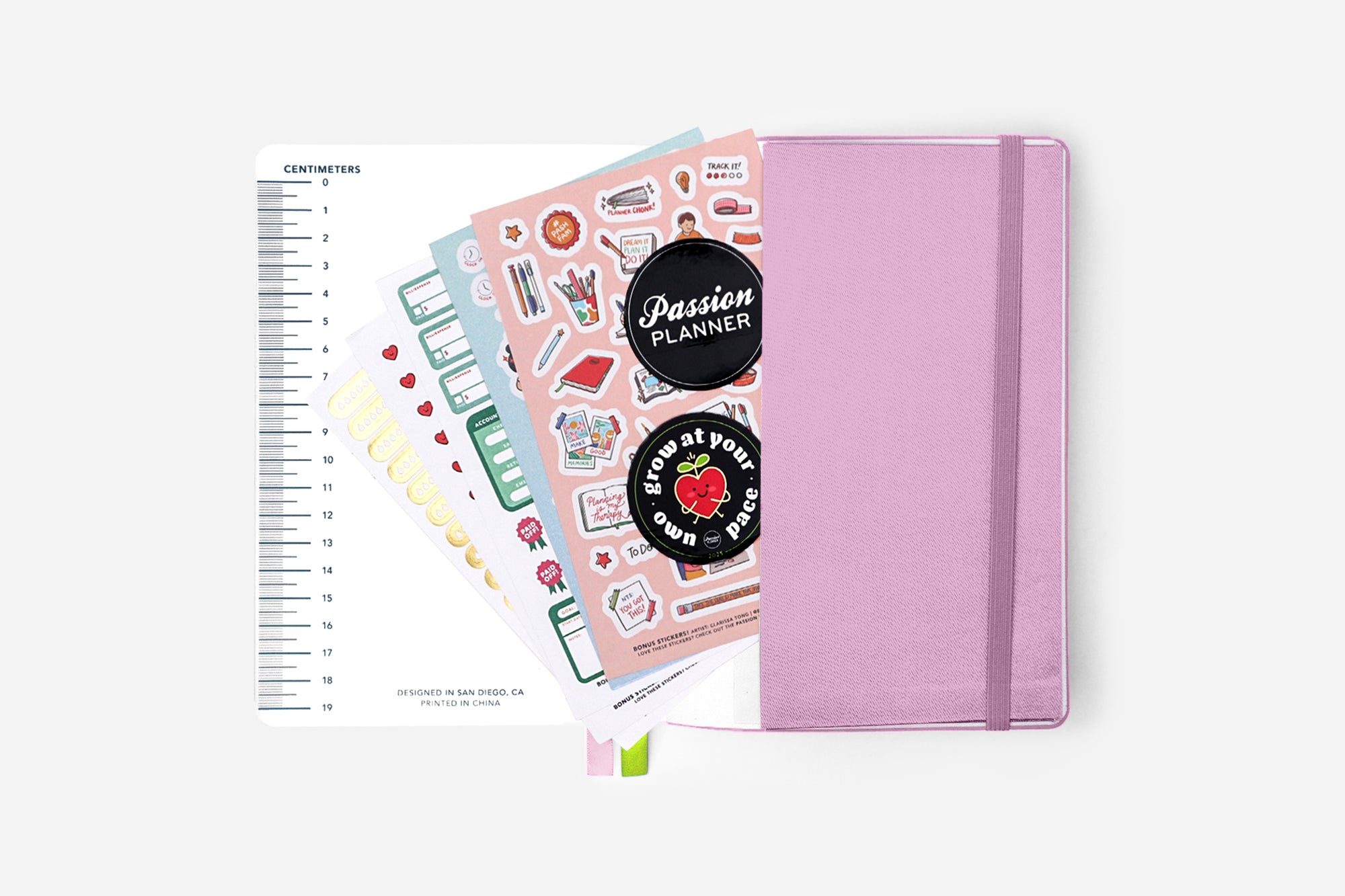 dreamy lilac daily planner back pocket