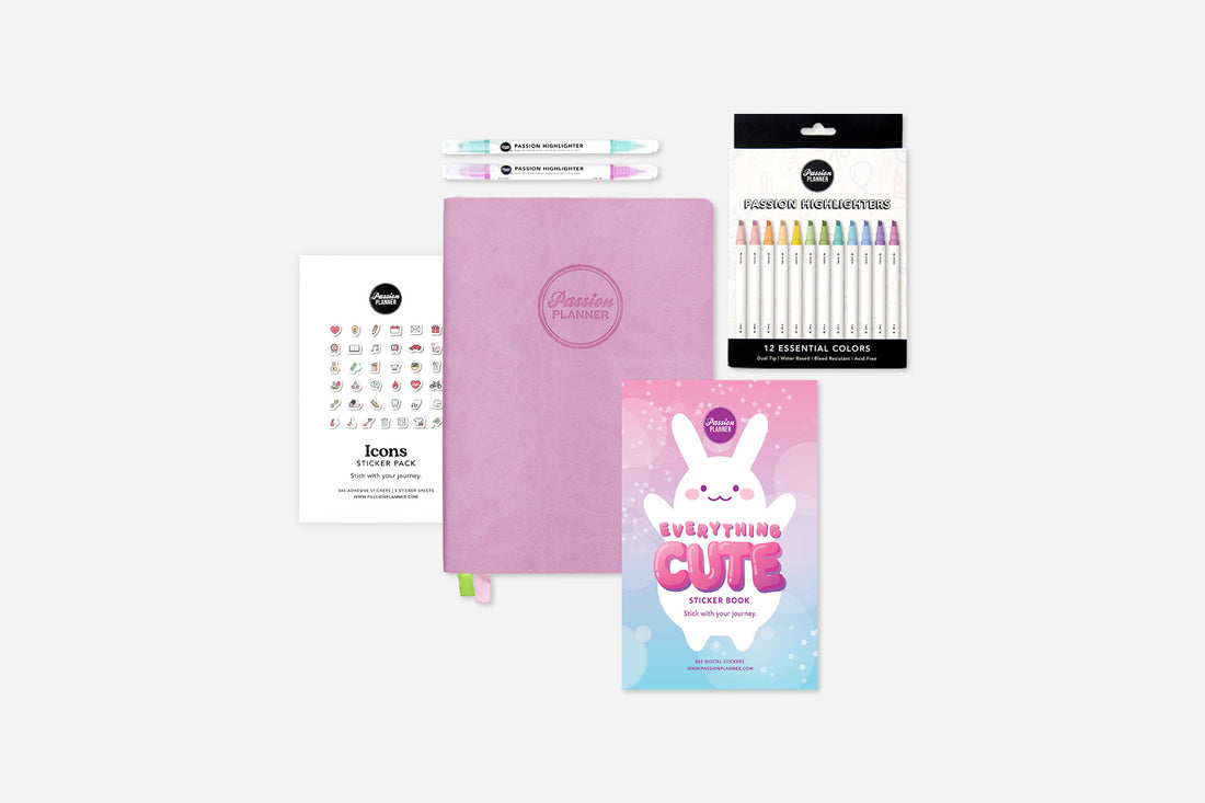 Dreamy Lilac Daily Undated Planner Bundle