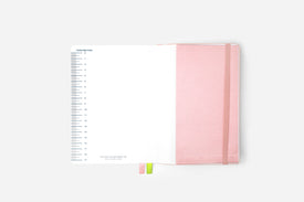 dreamy pink bullet journal back pocket