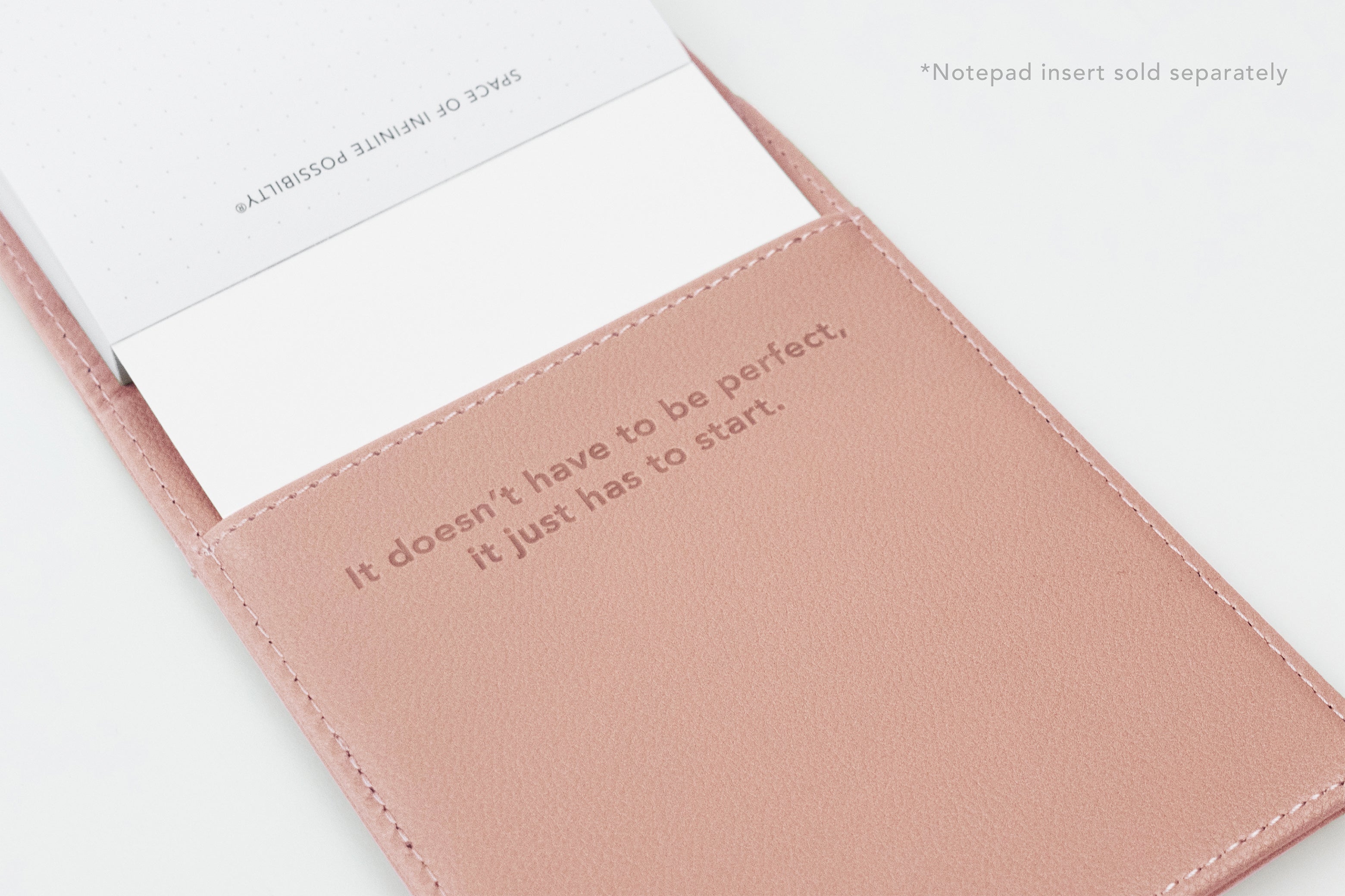 Dusty Rose Notepad Cover Inside