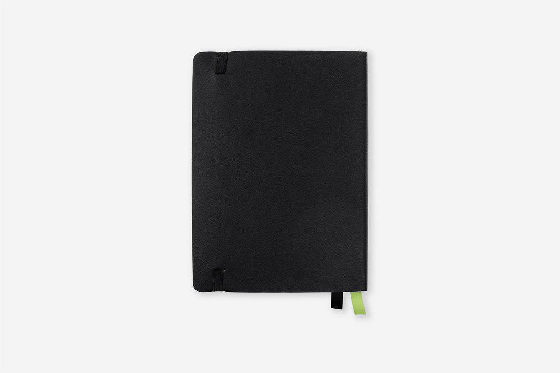 elite black mid-year weekly planner back
