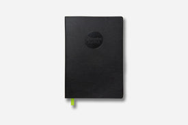 elite black undated weekly planner cover