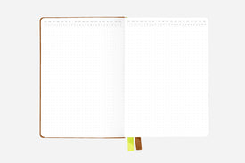 espresso brown dot grid bullet journal