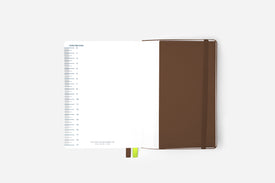 espresso brown bullet journal back pocket