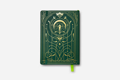 evergreen gilded daily planner back cover
