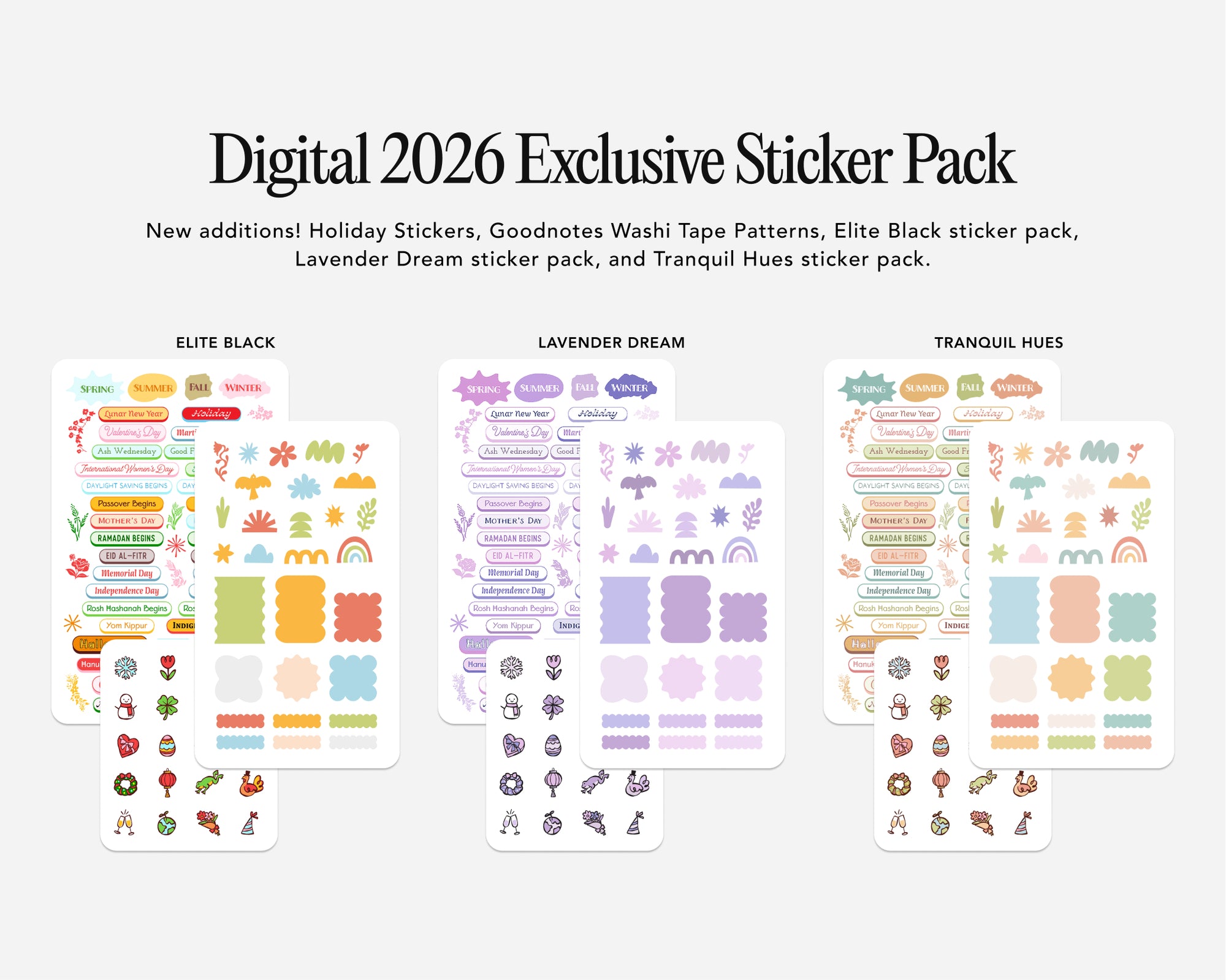 Digital Student Planner - 2026-2027 Weekly & Daily - Elite Black Bundle