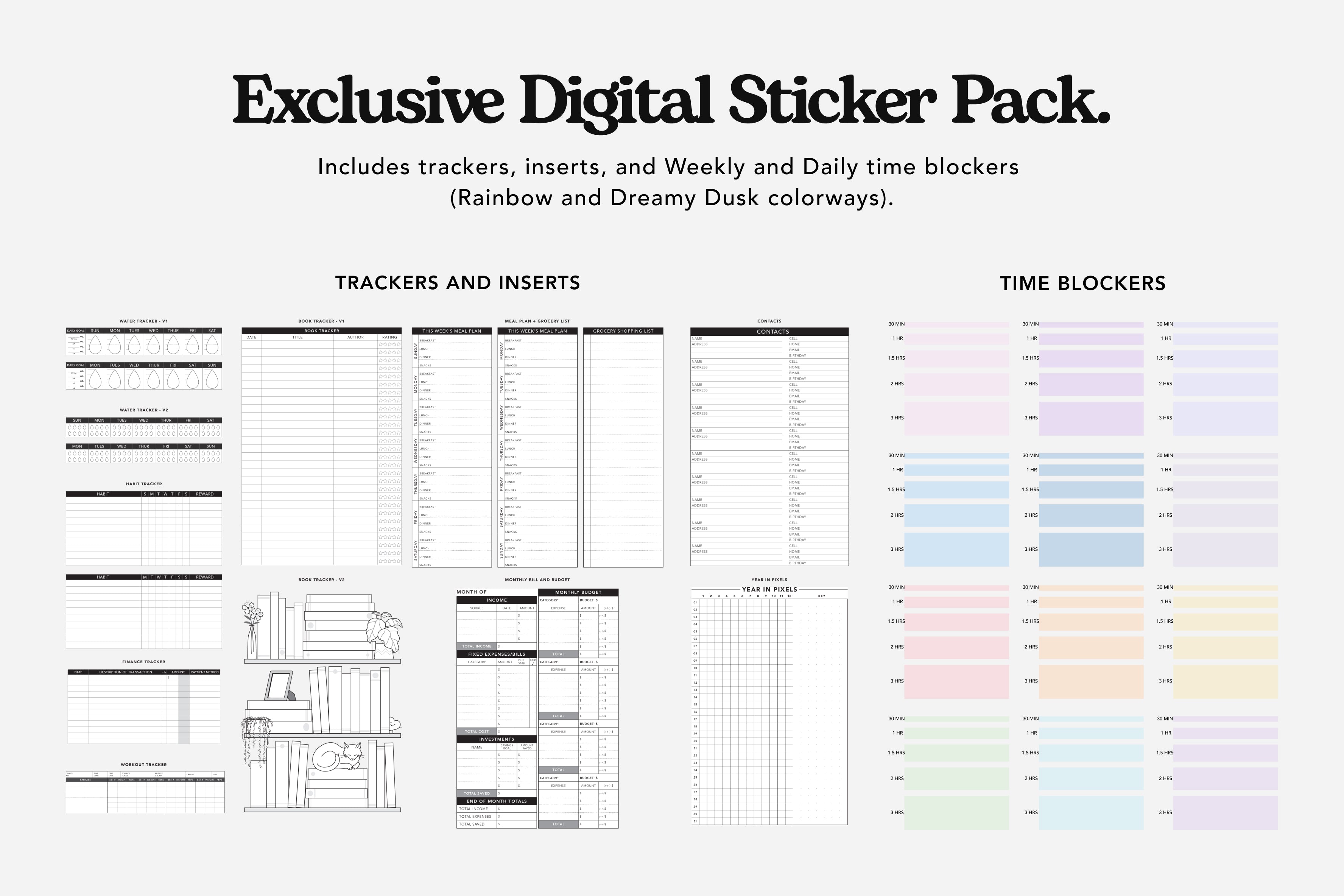 digital trackers and time blocking