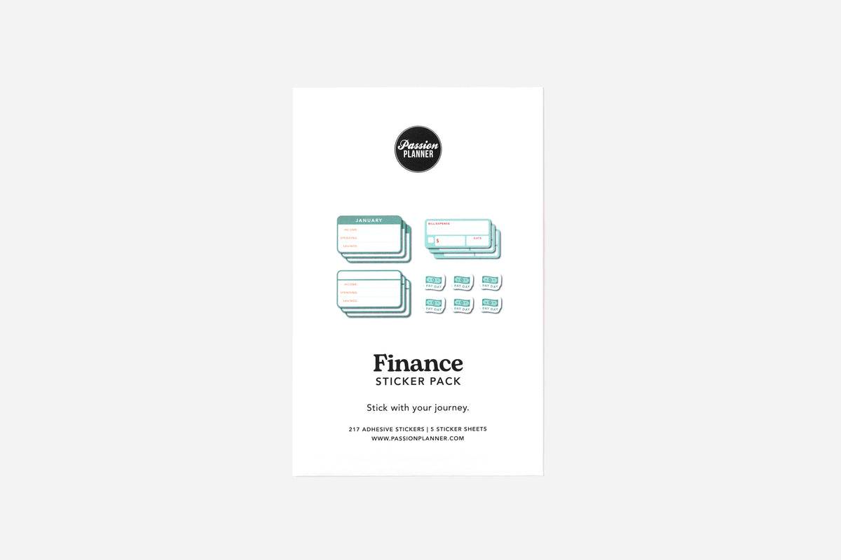 Simple Sticker Financial Model Finance Sticker Pack | Passion Planner