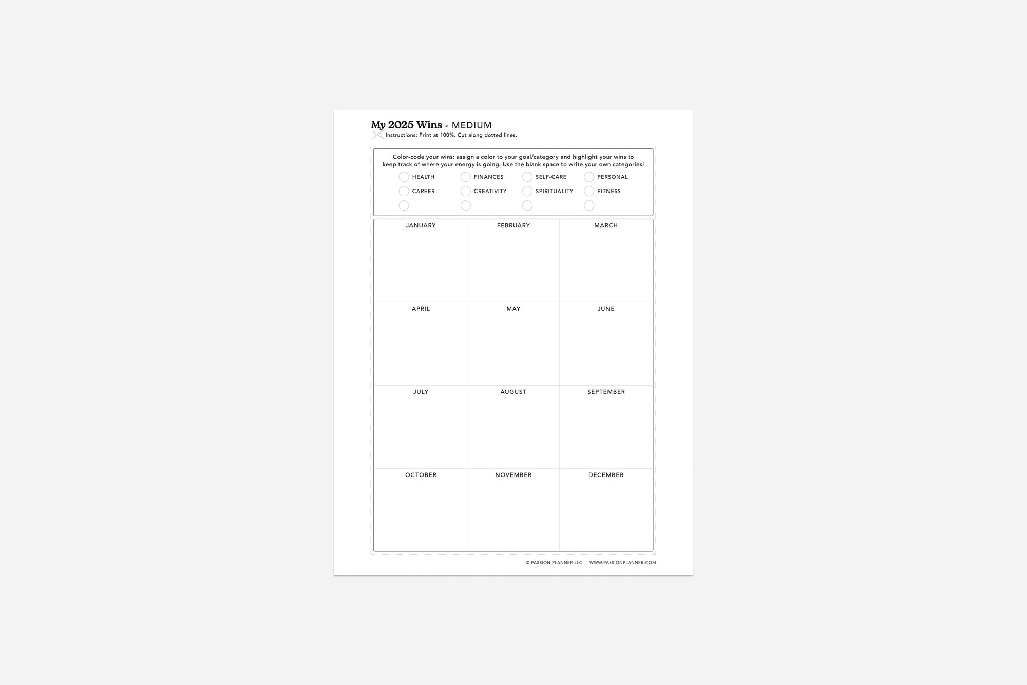 my 2025 wins template
