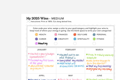 my 2025 wins template