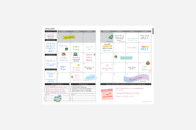 January monthly calendar with various dates and labels on a white background