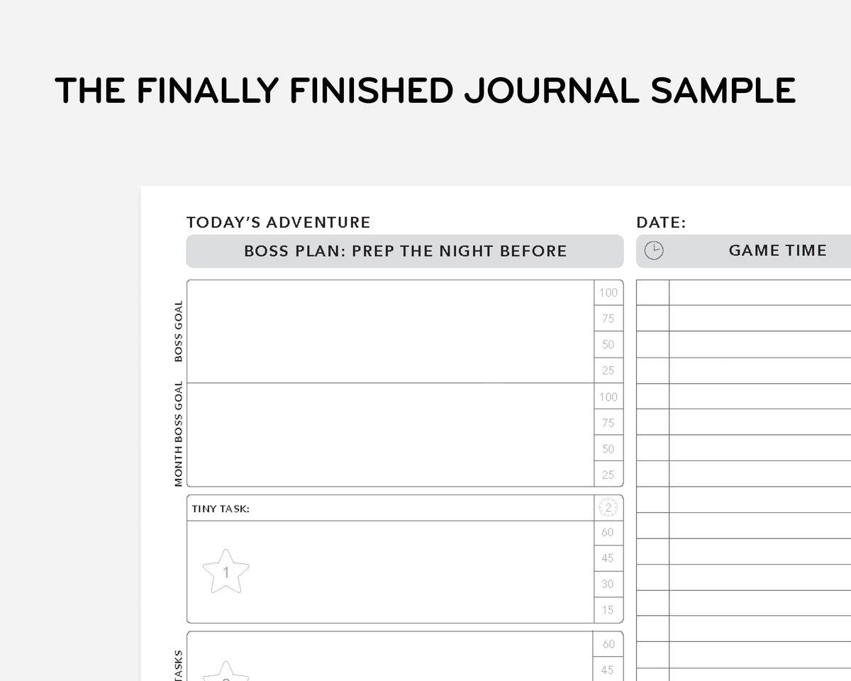 The Finally Finished Journal Sample | Free Printable – Passion Planner