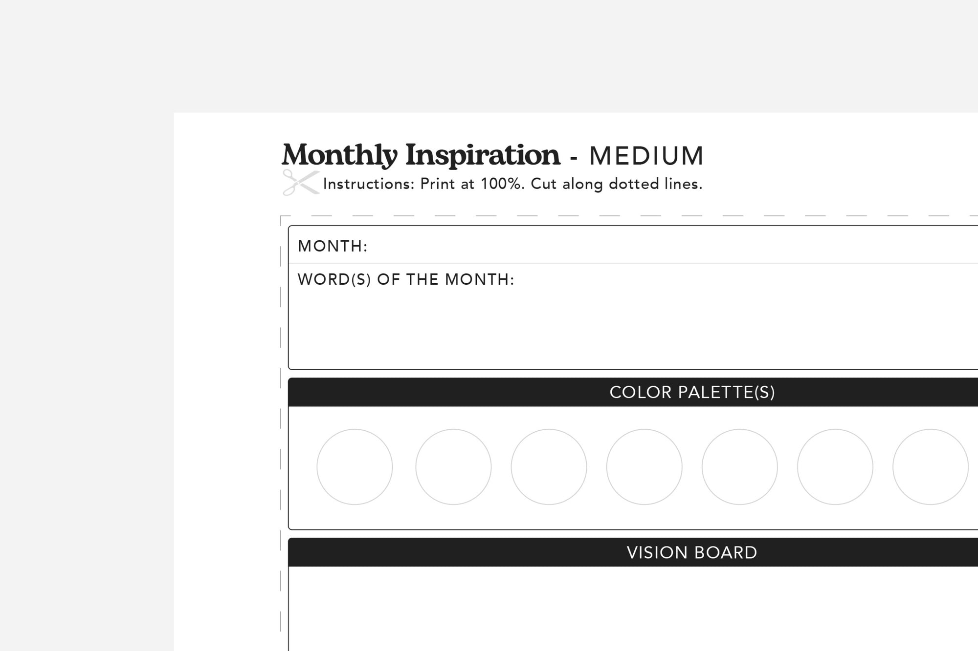 monthly inspiration free pdf