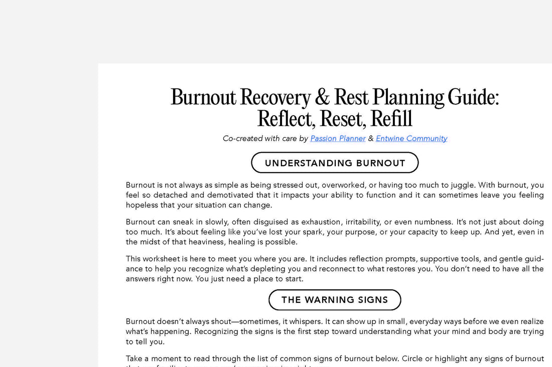 Burnout Recovery &amp; Rest Planning Guide