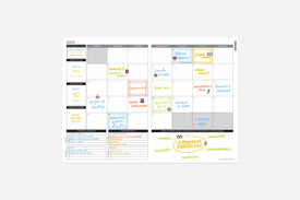 mid-year planner filled monthly layout