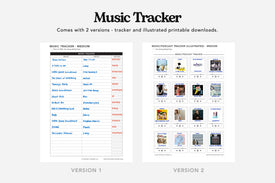 Movie, TV Show, Music, and Podcast Tracker PDFs