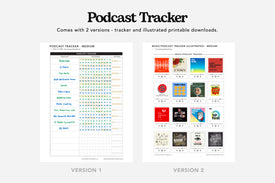 Movie, TV Show, Music, and Podcast Tracker PDFs