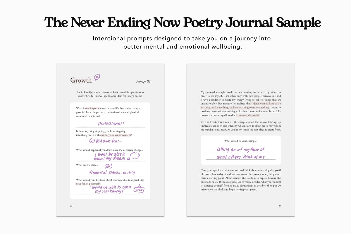 Free Poetry Paper.pdf The Never Ending Now Poetry Journal PDF | Free Printable – Passion Planner