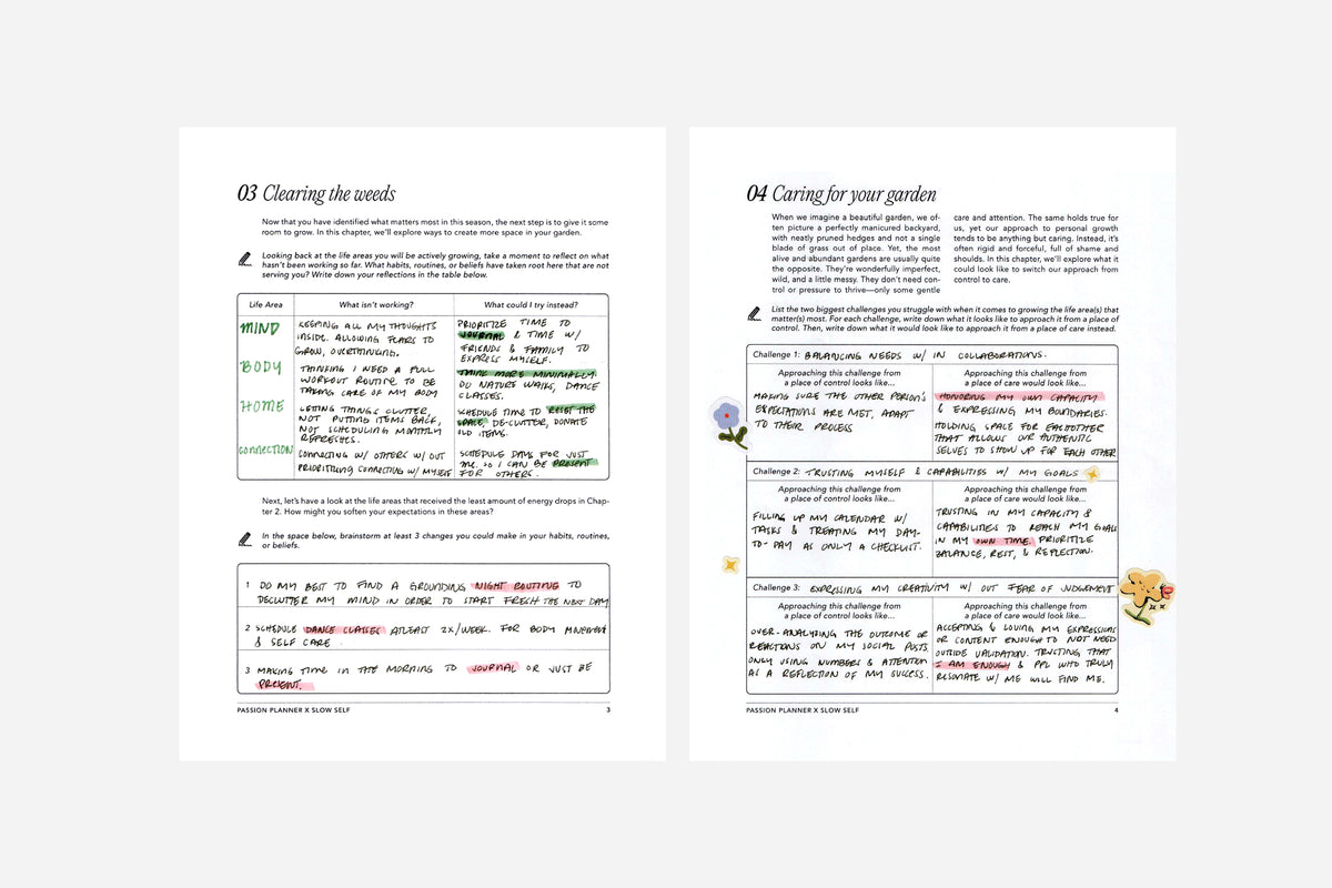 Growth While Learning Worksheet.pdf The Gentle Growth Guide Worksheet | Free Printable | Passion Planner