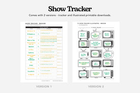 Movie, TV Show, Music, and Podcast Tracker PDFs