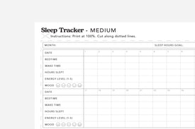 sleep tracker free printable pdf