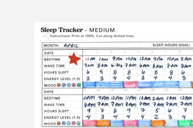 filled in sleep tracker pdf