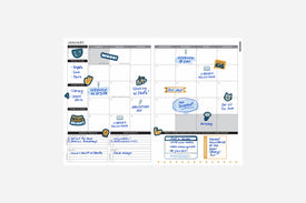 Filled January 2025 monthly layout.