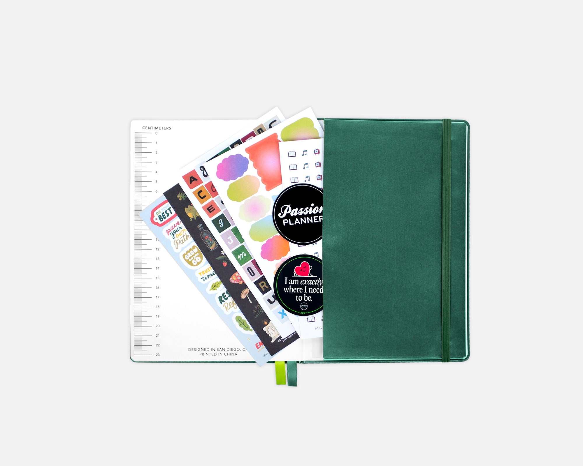 Weekly 2027 Planner - Gilded Green Nouveau