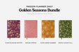 4 daily planners in the golden seasons bundle