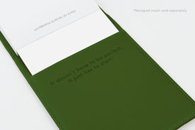 ginkgo green notepad pocket