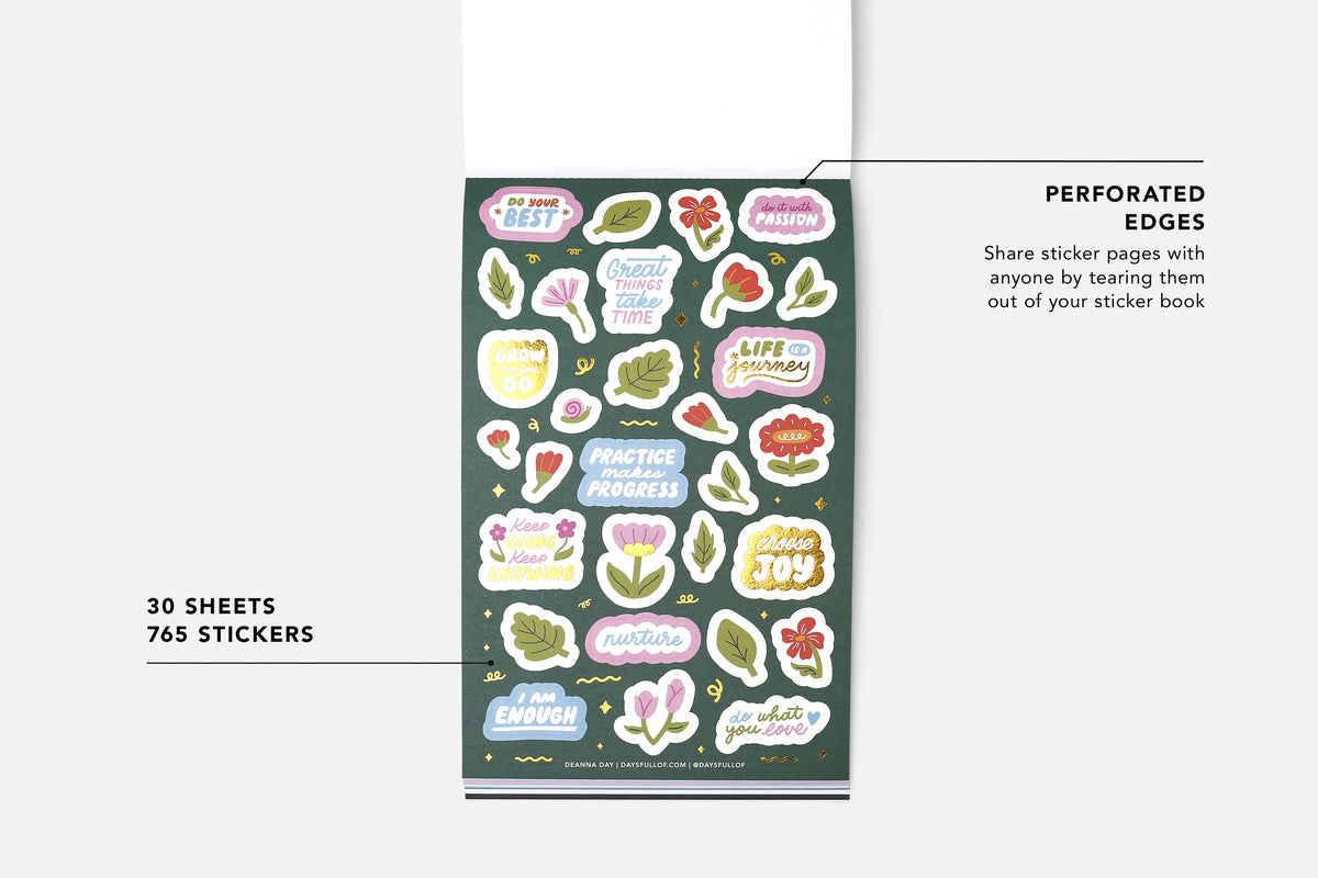 Pininterest Growth Sticker Growth & Goals Sticker Book | Passion Planner