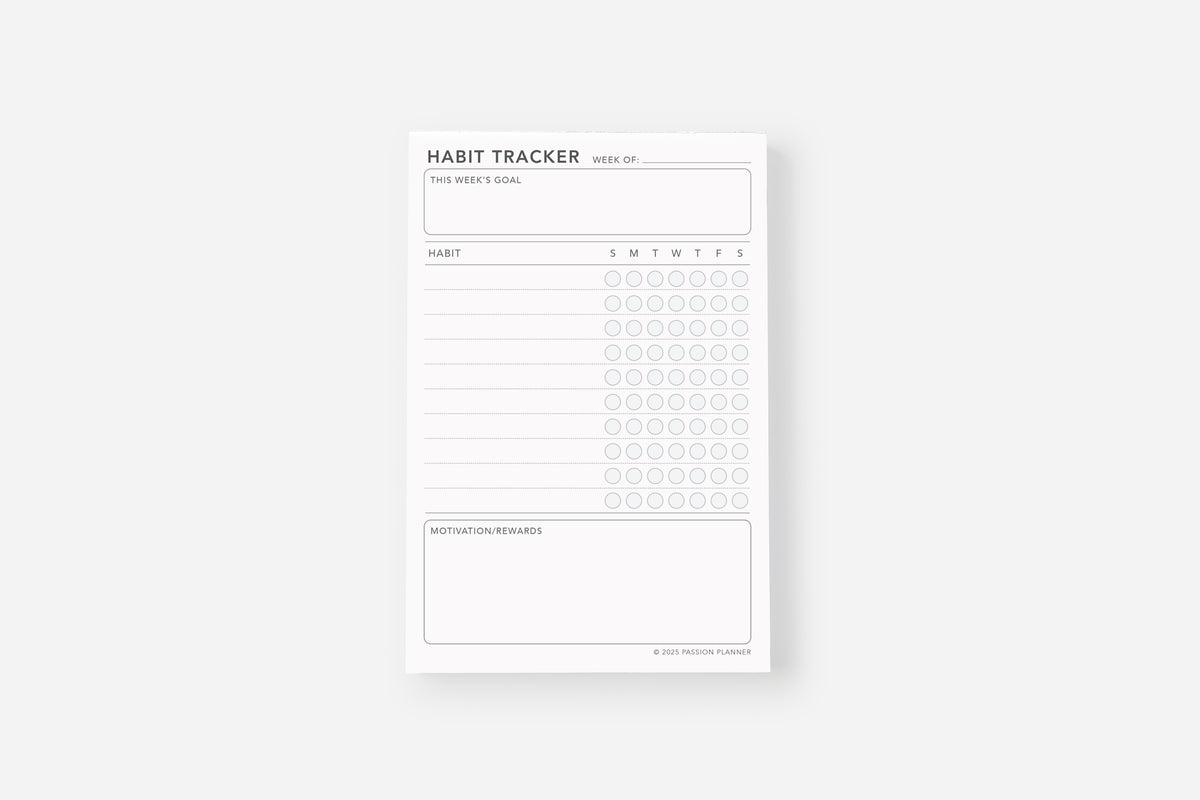 Notepad Insert | Habit Tracker | Passion Planner