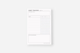 habit tracker notepad insert