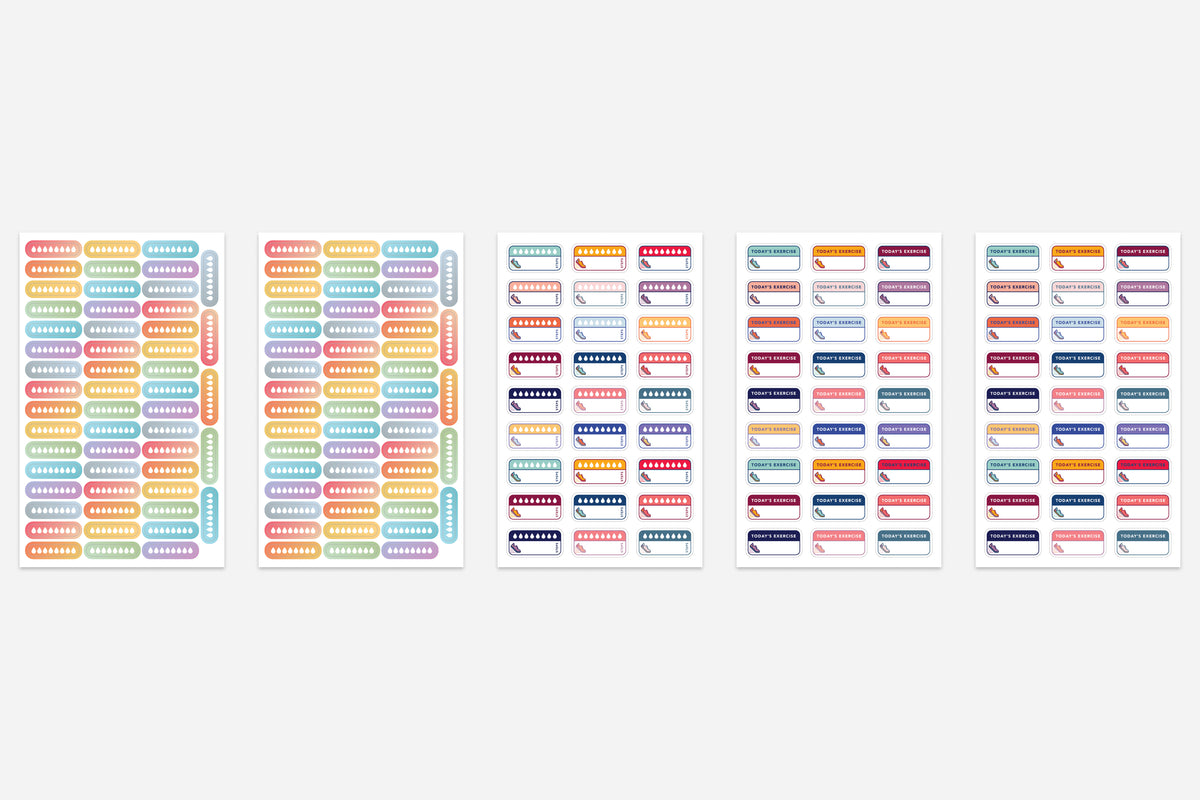 Health Band Sticker Health & Fitness Sticker Pack | Passion Planner