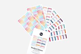 water and step tracker stickers