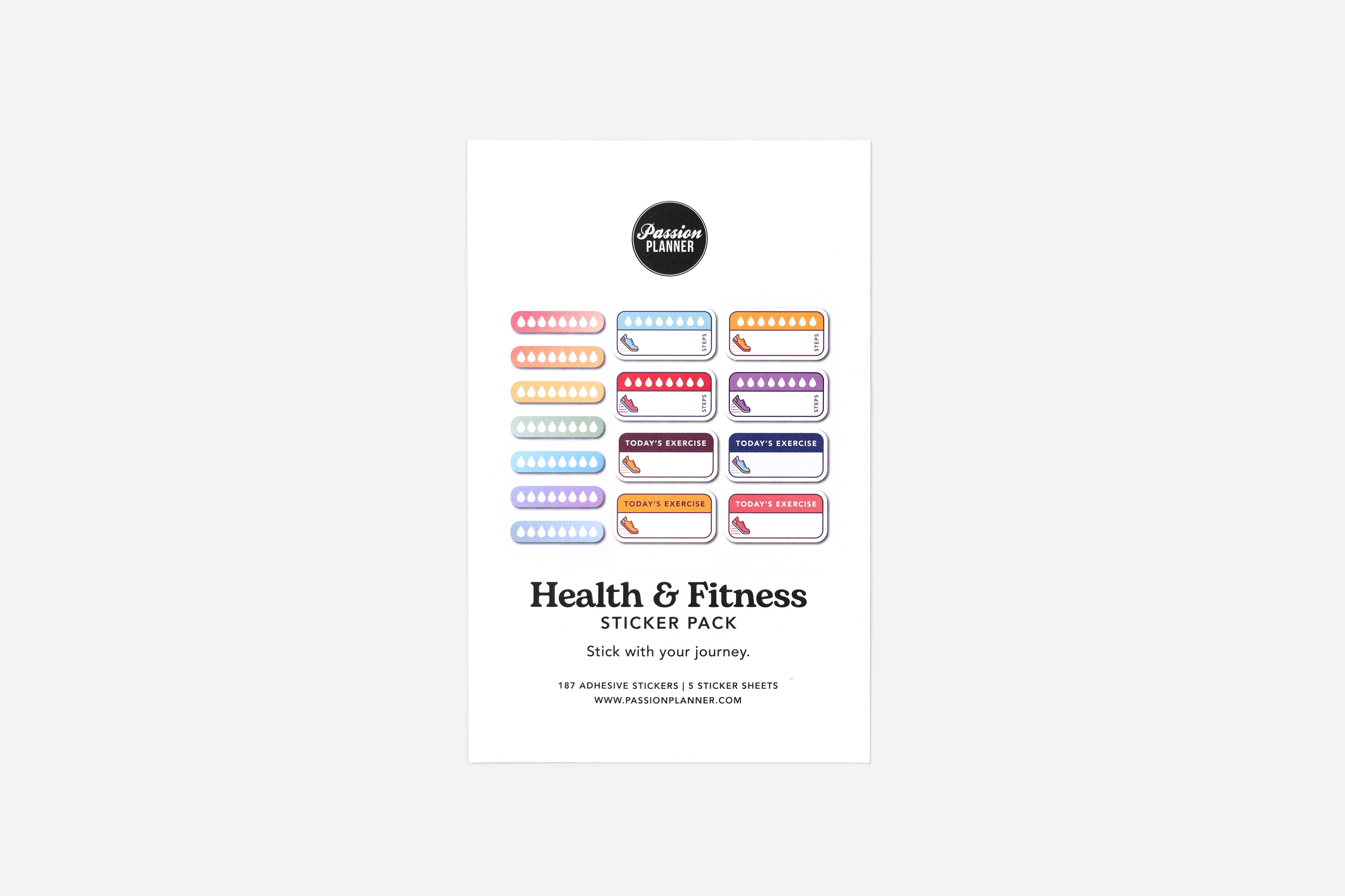 Health Band Sticker Health & Fitness Sticker Pack | Passion Planner