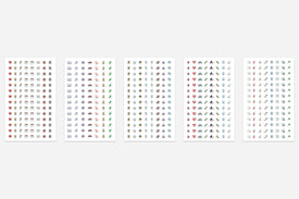 five sheets of icon stickers