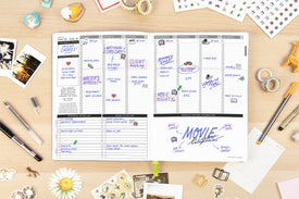 weekly planner with icon stickers