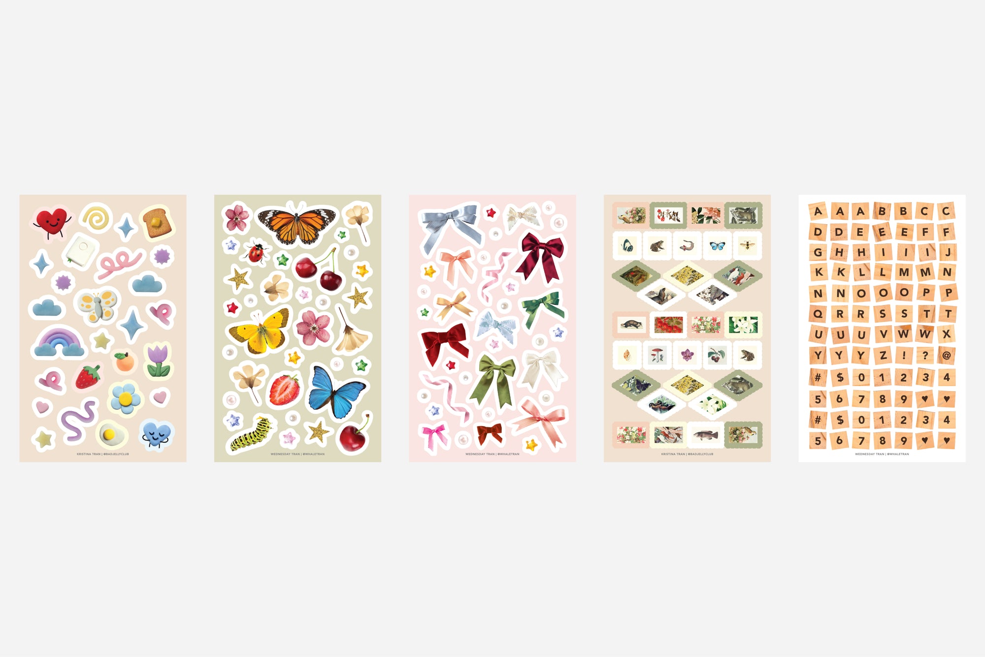 Junk journaling trinket stickers