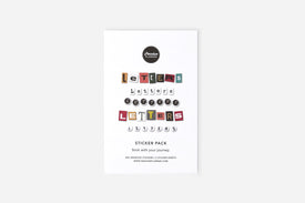 Sticker pack for letters on a white background