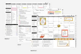 mid-year 2025-2026 digital planner layouts elite black
