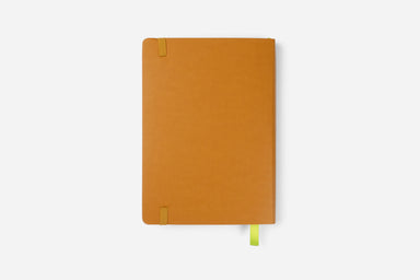 mustard yellow weekly planner back cover
