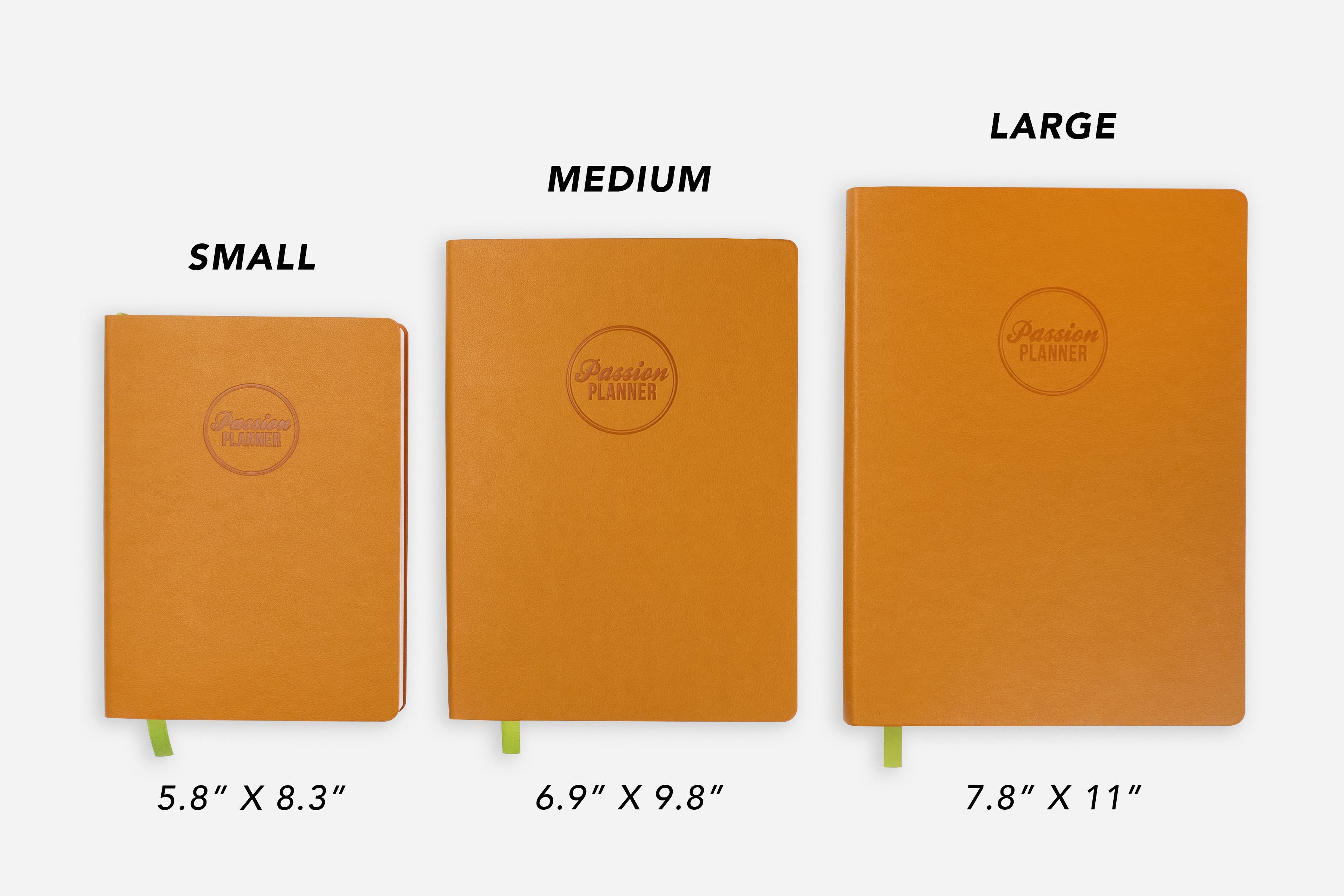 weekly planner size comparison